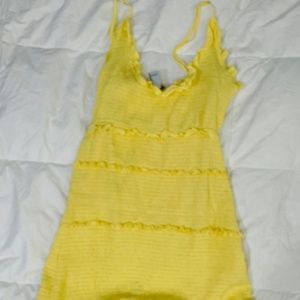Yellow ruffle dress